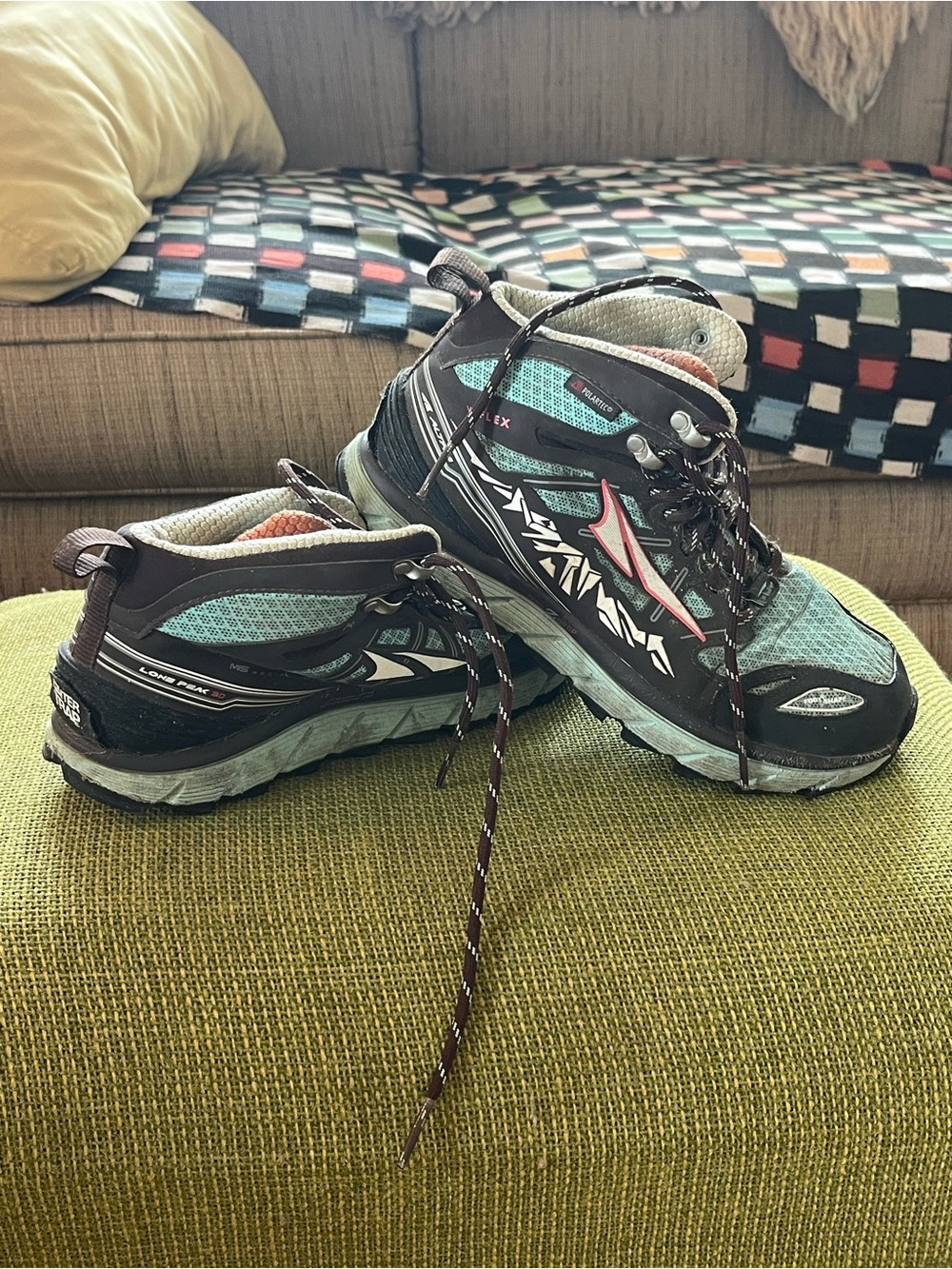 Altra Teal and Brown Trail Boots